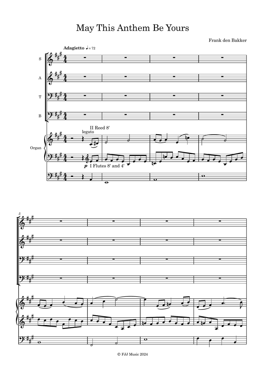 May This Anthem Be Yours May This Anthem Be Yours 4-Part scores gallery preview page 1