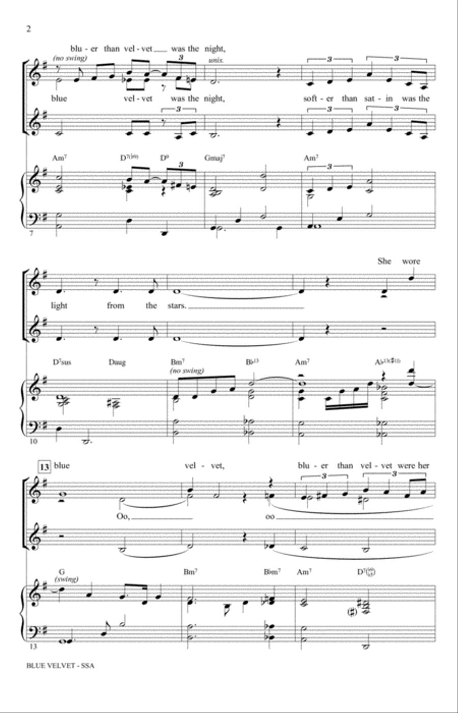 Blue Velvet Blue Velvet SSA scores gallery preview page 2