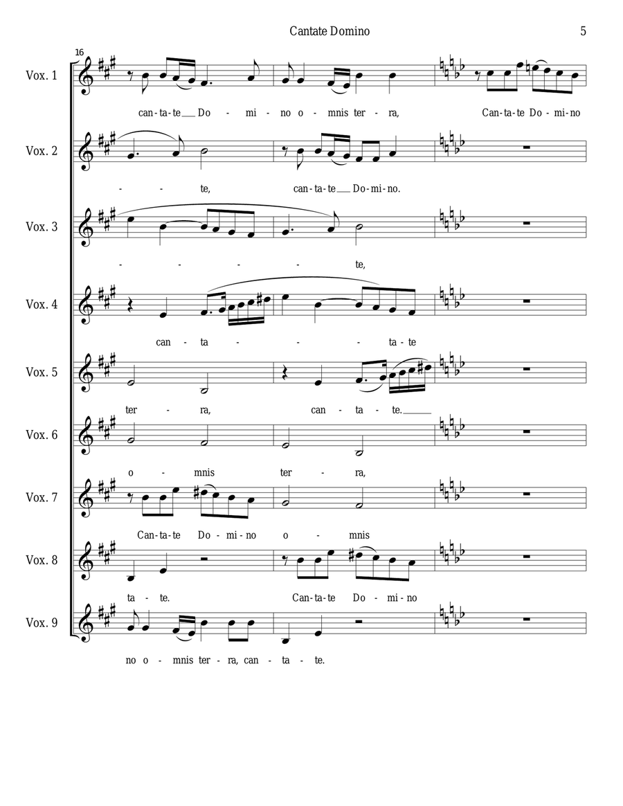Cantate Domino Cantate Domino Choir scores gallery preview page 5