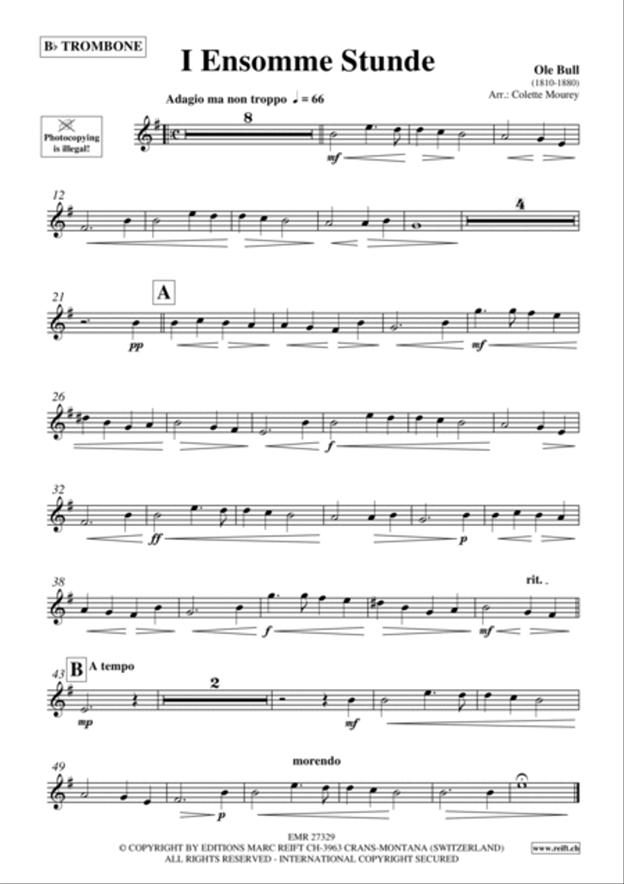 I Ensomme Stunde Trombone scores gallery preview page 3