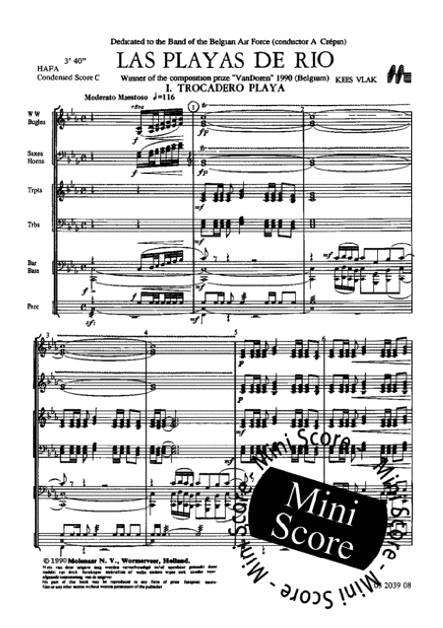 Las Playas de Rio Concert Band scores gallery preview page 7