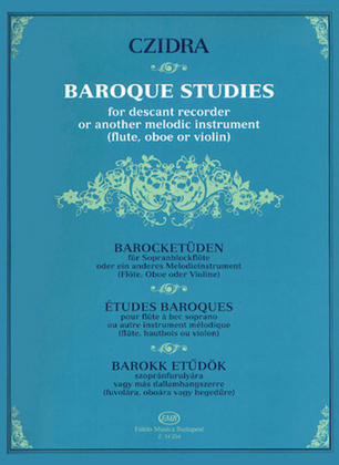 Book cover for Baroque Studies for Descant Recorder