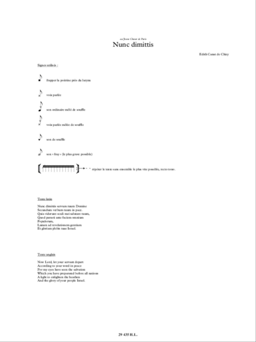 Nunc dimittis Nunc dimittis 4-Part scores gallery preview page 2