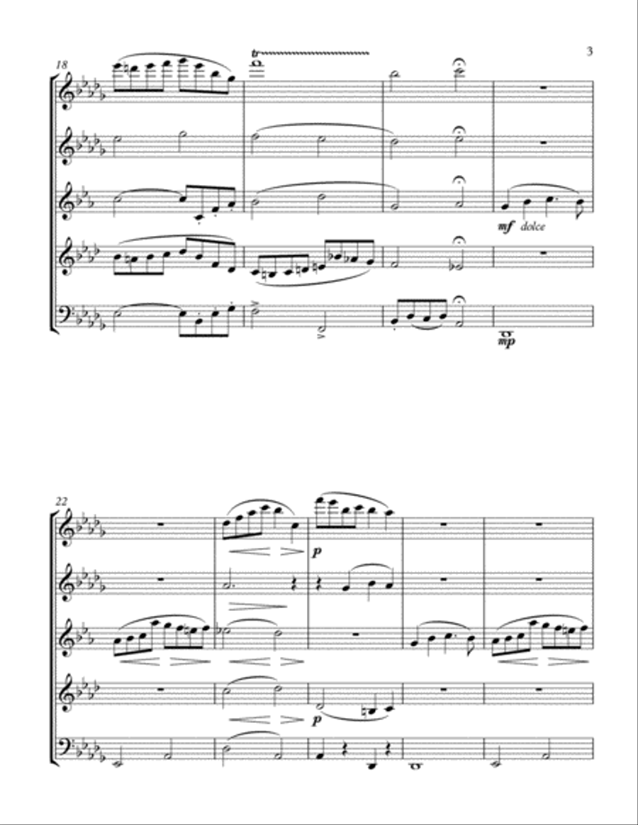 A Night in June Woodwind Quintet scores gallery preview page 3