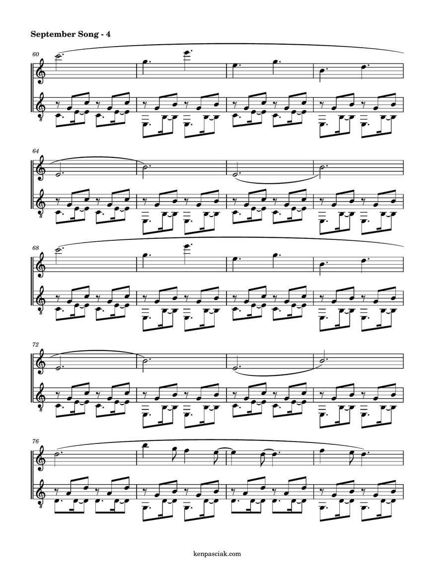 September Song String Duet scores gallery preview page 6