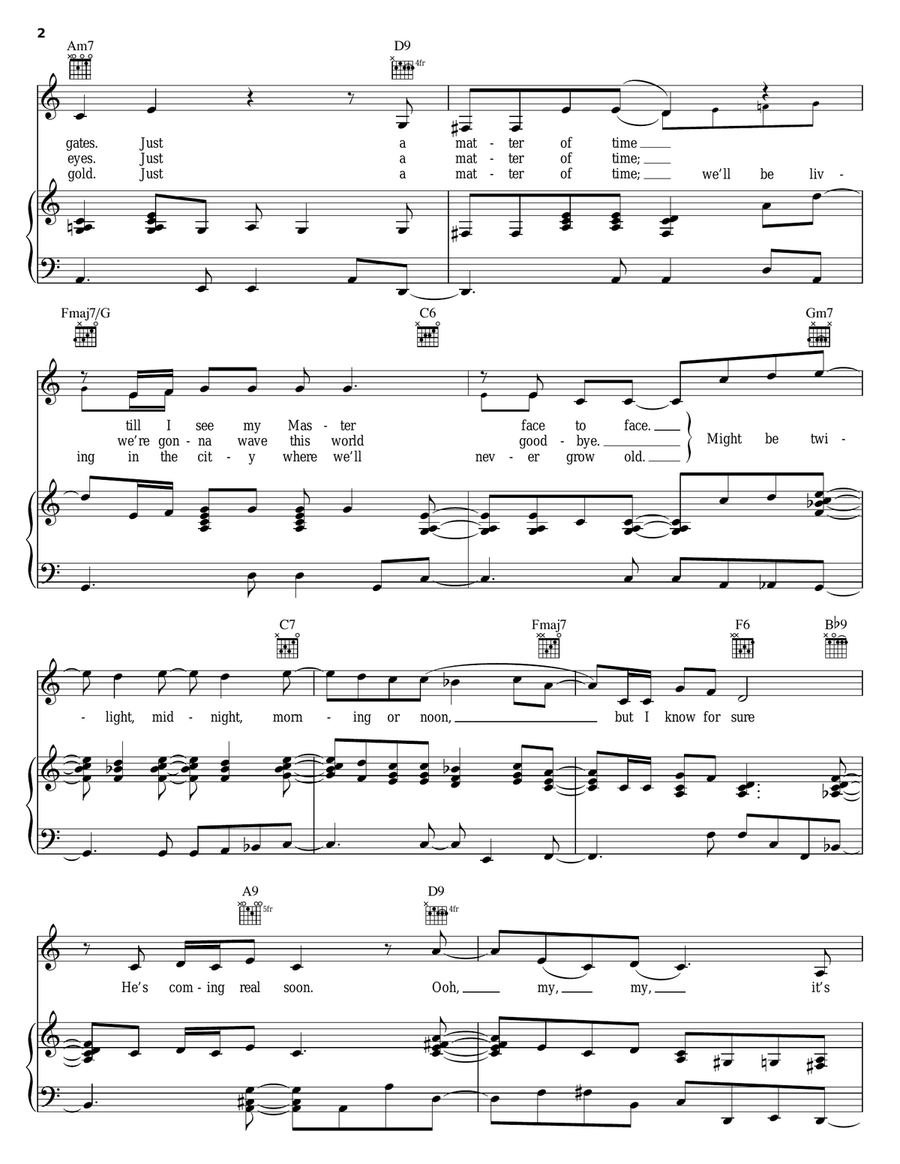 It's Just A Matter Of Time Piano, Vocal, Guitar scores gallery preview page 2