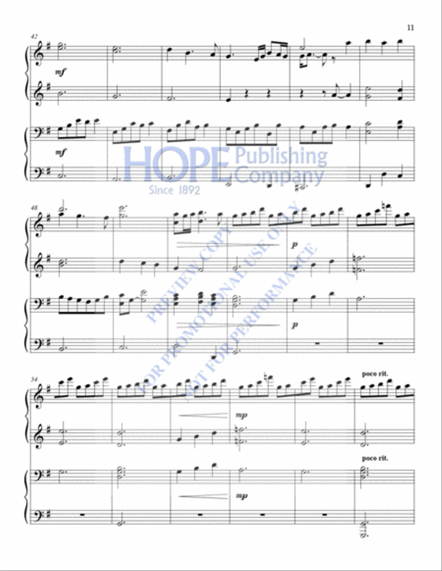 Celtic Hymns for 4-Hand Piano Piano Accompaniment scores gallery preview page 16
