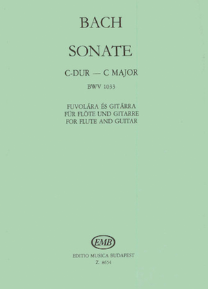Book cover for Sonata In C Major For Flute And Guitar Bwv1033