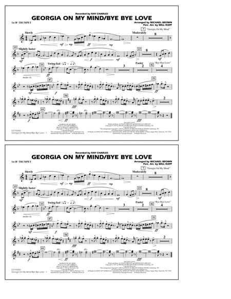 Georgia On My Mind/Bye Bye Love (arr. Michael Brown) - 1st Bb Trumpet