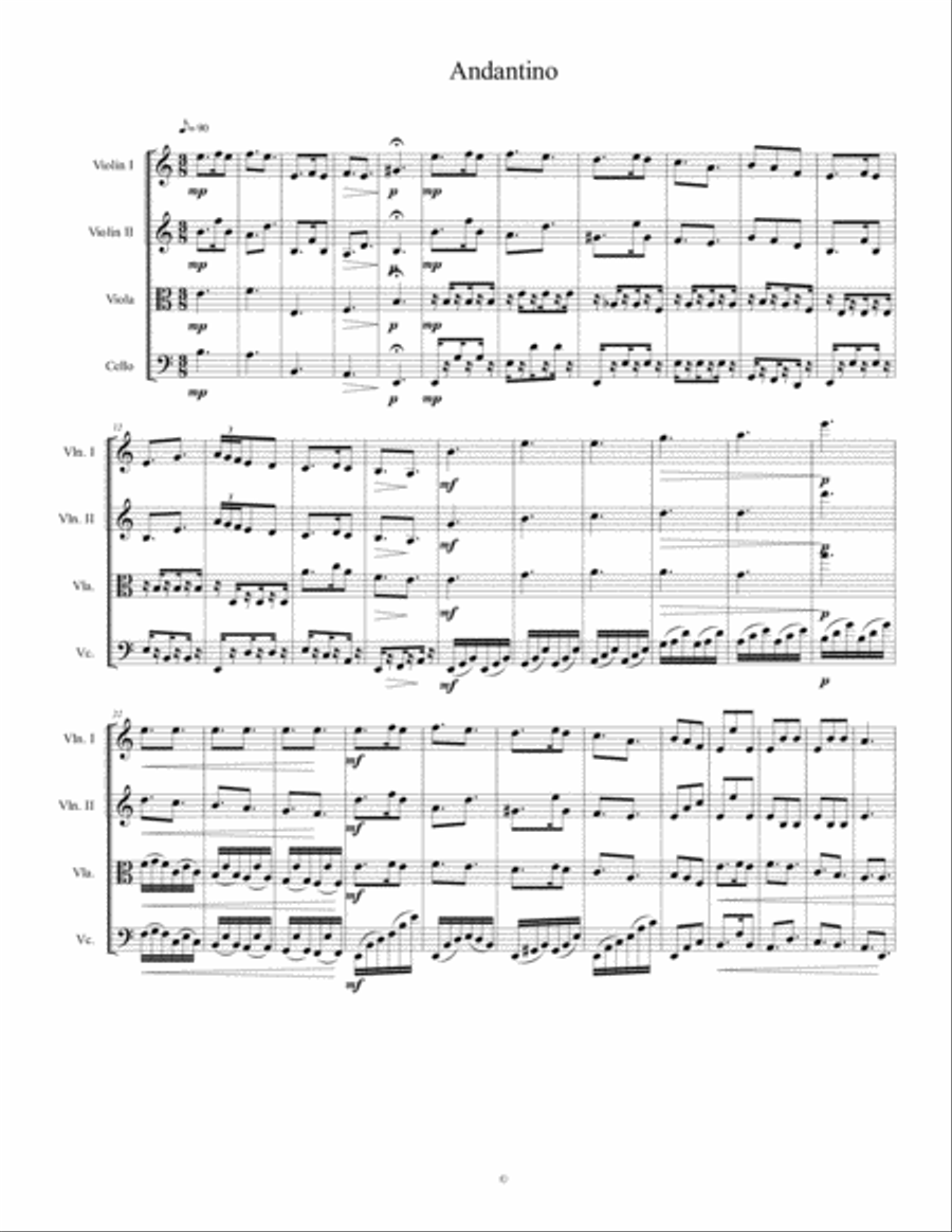 String Quartet No. 4 String Quartet scores gallery preview page 2