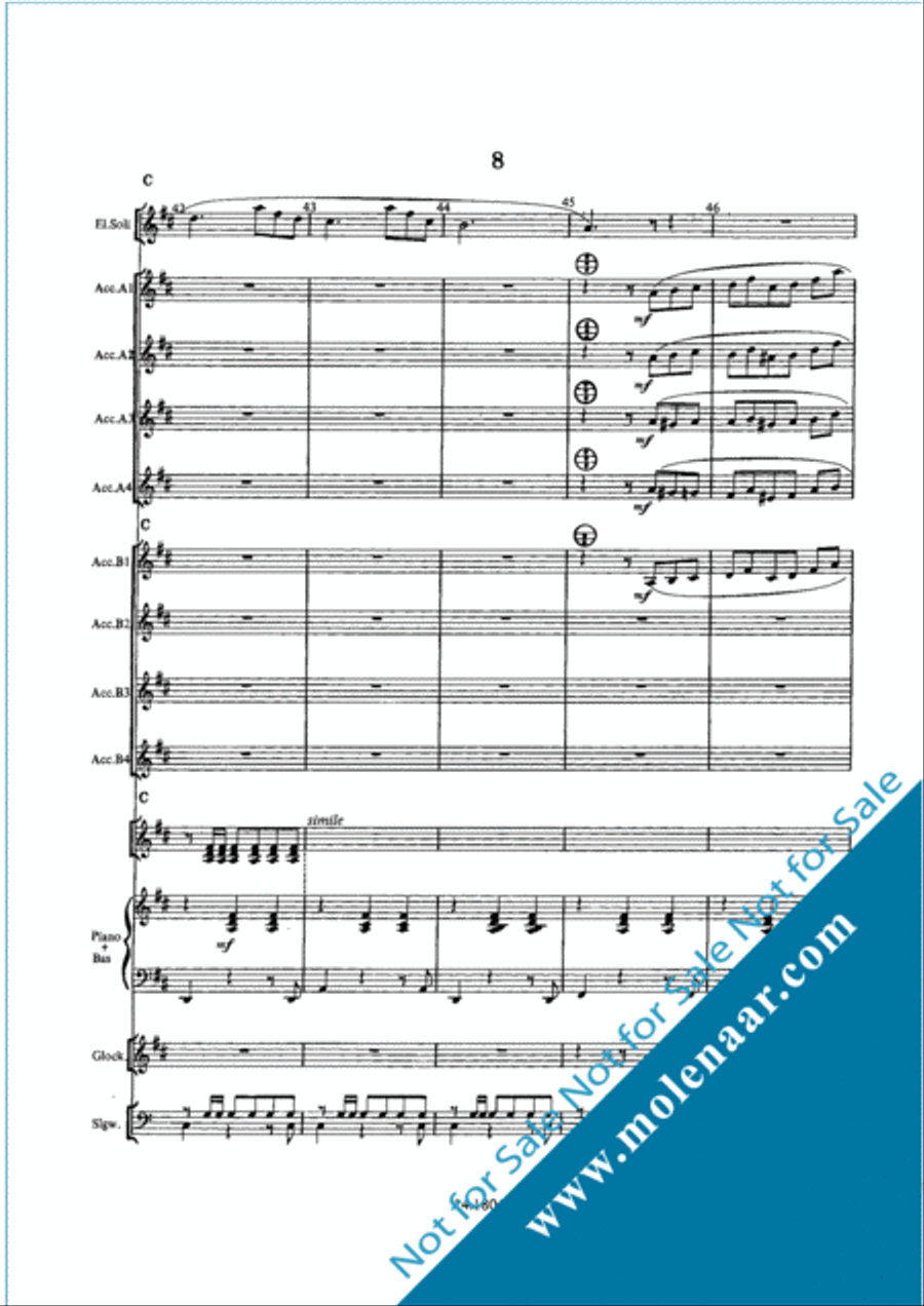 Serenade (Suite Aan Haarlem) Accordion Orchestra scores gallery preview page 12