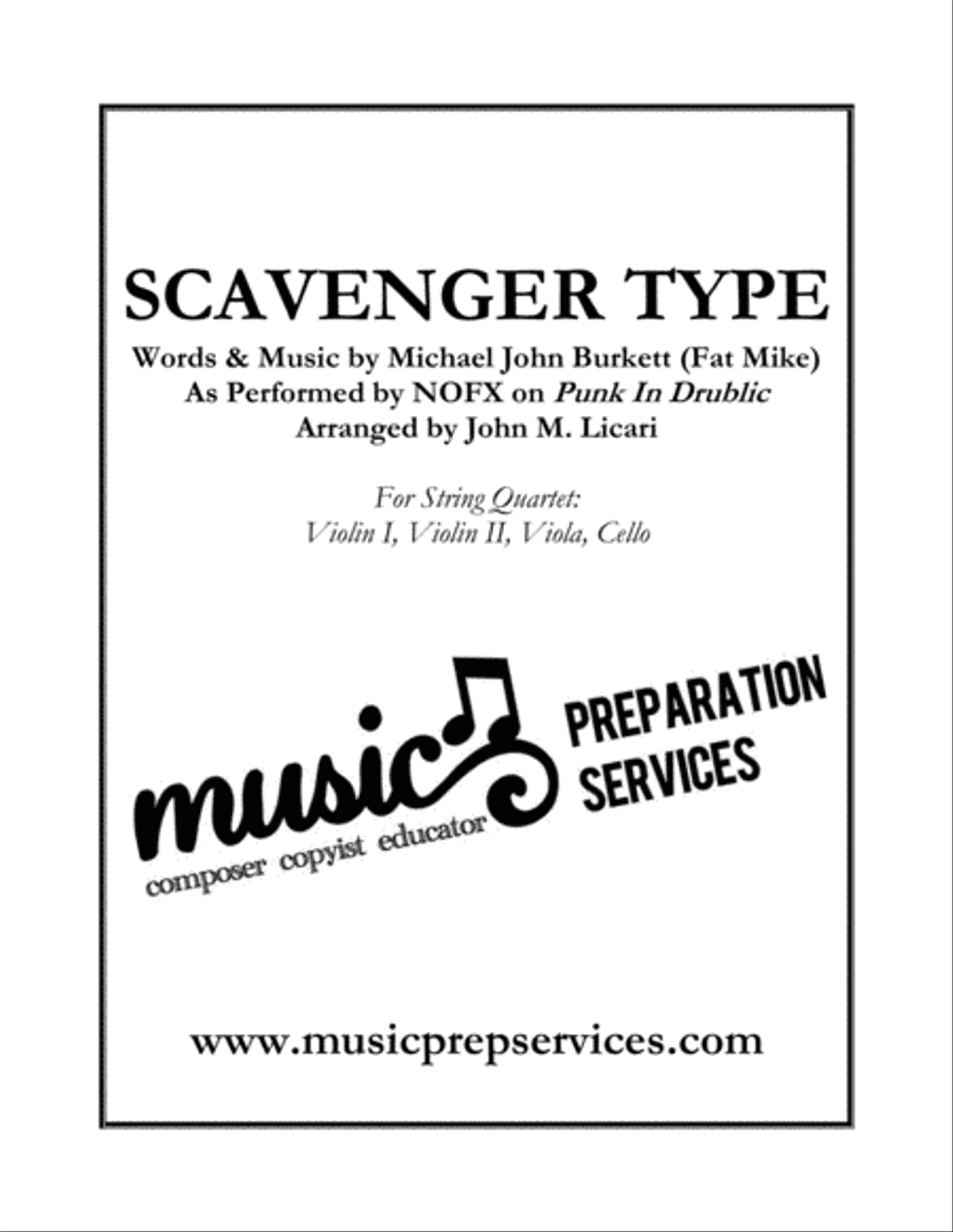 Scavenger Type String Quartet scores gallery preview page 1