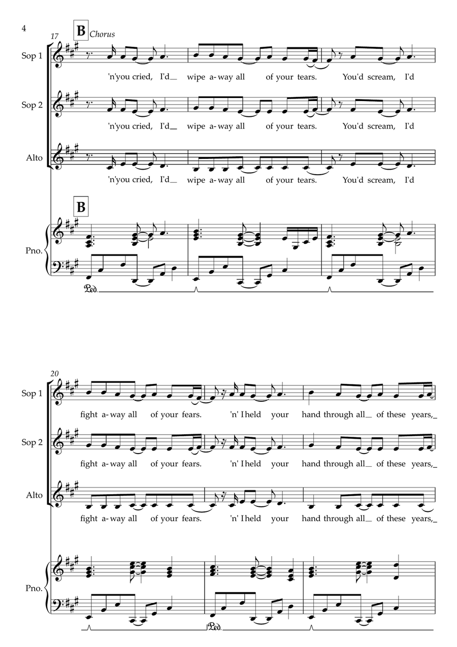 My Immortal SSA scores gallery preview page 4