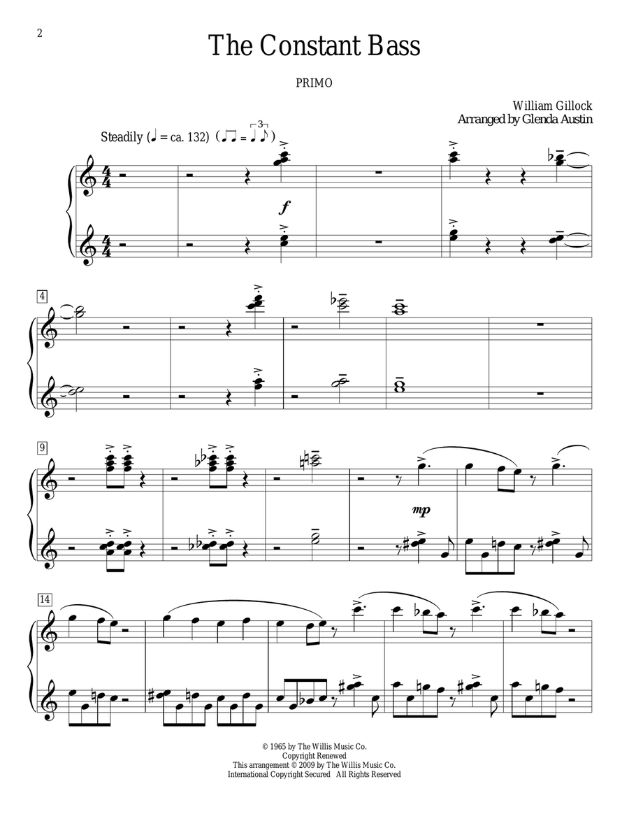The Constant Bass Piano Duet scores gallery preview page 2