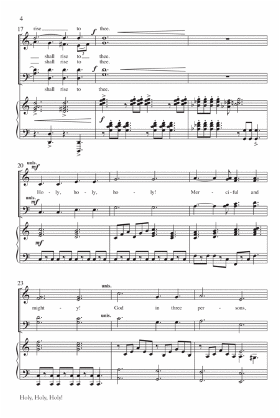 Holy, Holy, Holy 4-Part scores gallery preview page 4
