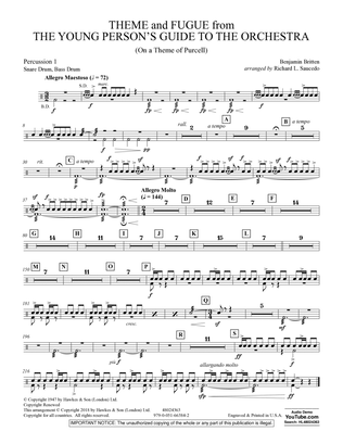 Theme and Fugue from The Young Person's Guide to the Orchestra - Percussion 1