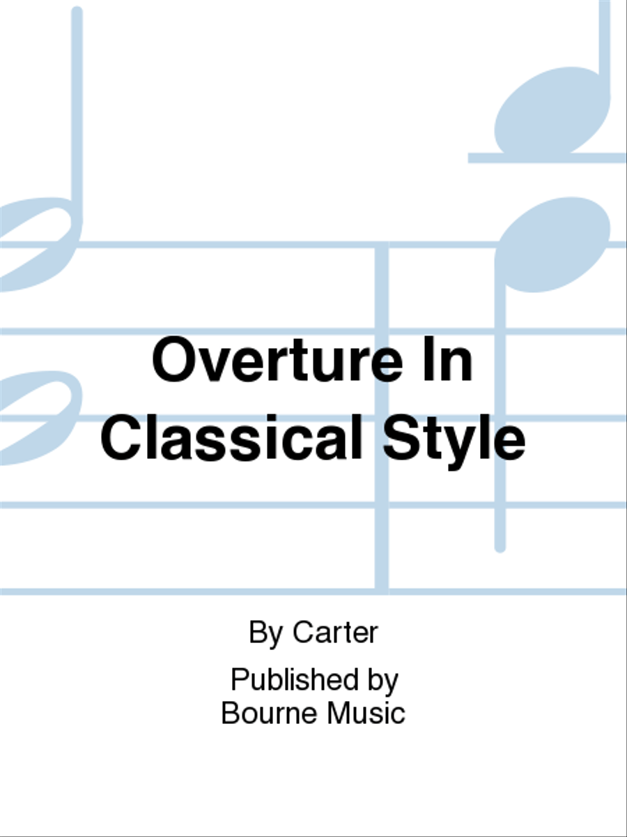 Overture In Classical Style Concert Band scores gallery preview page 1
