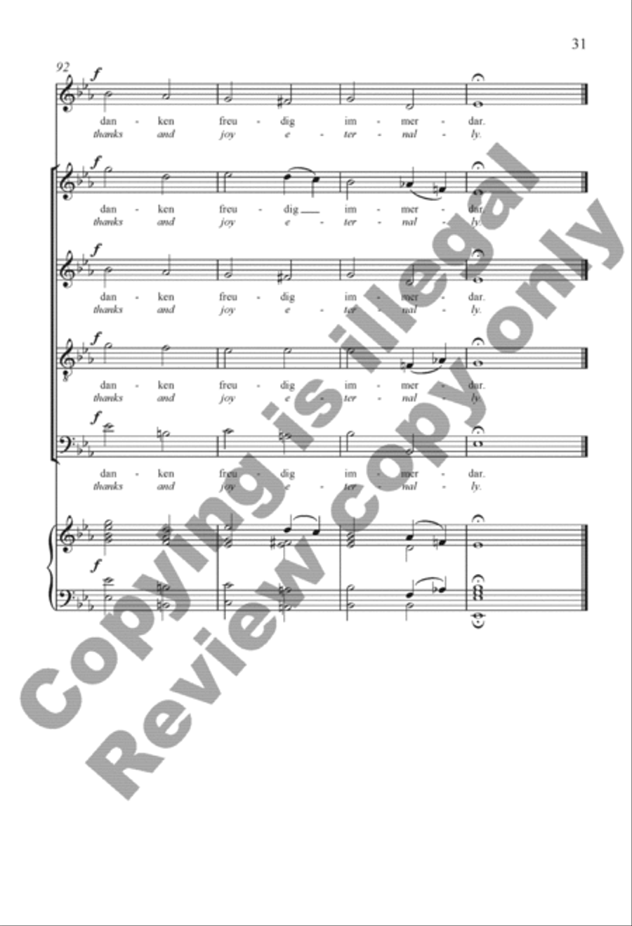 Drei Geistliche Lieder (Three Sacred Songs) 4-Part scores gallery preview page 50