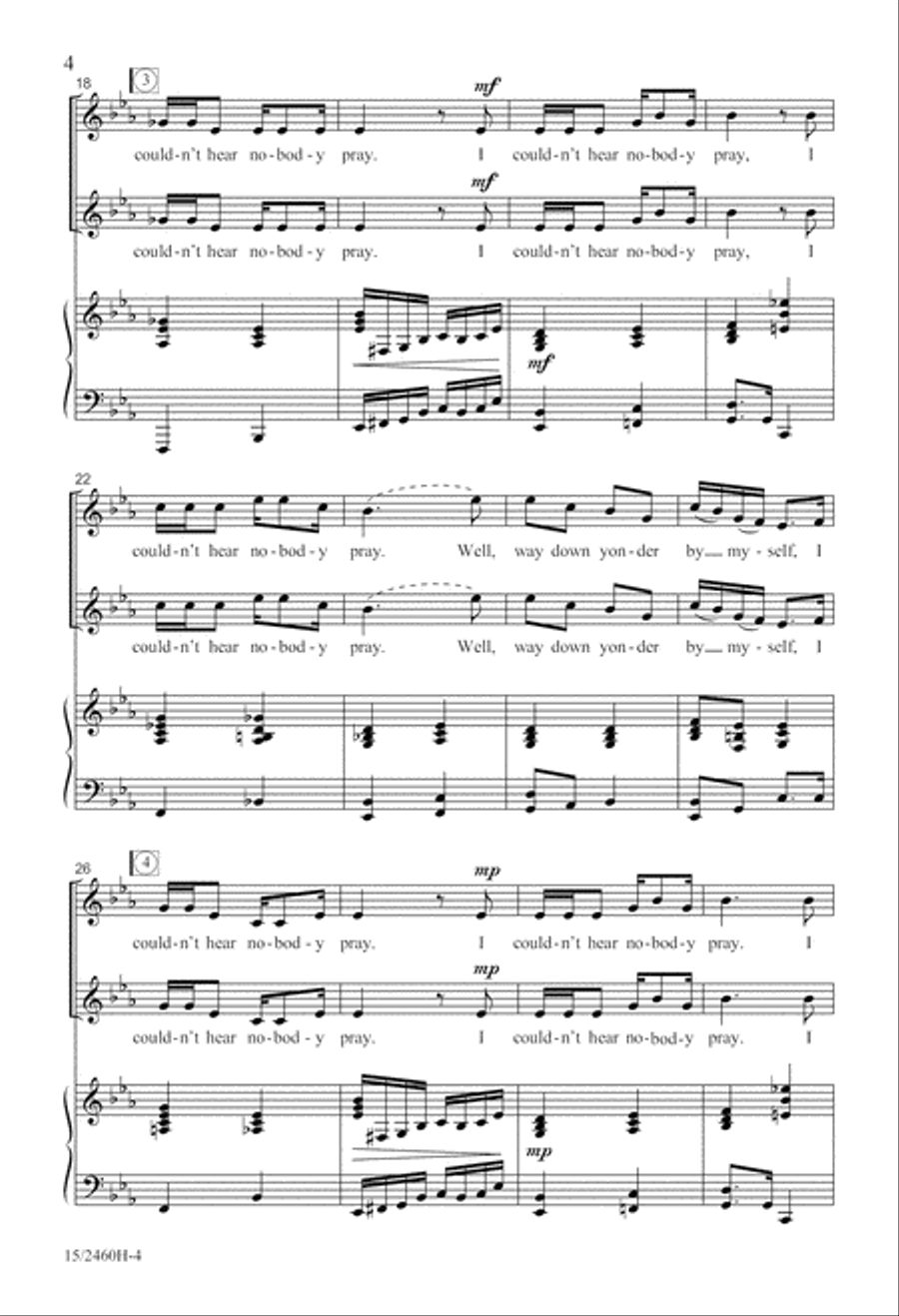 I Couldn't Hear Nobody Pray SSA scores gallery preview page 4