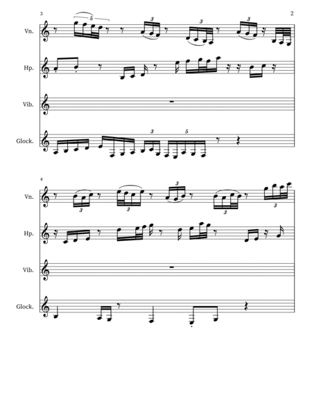 Ambrosia 86 for Violin, Harp, Percussion a Voce