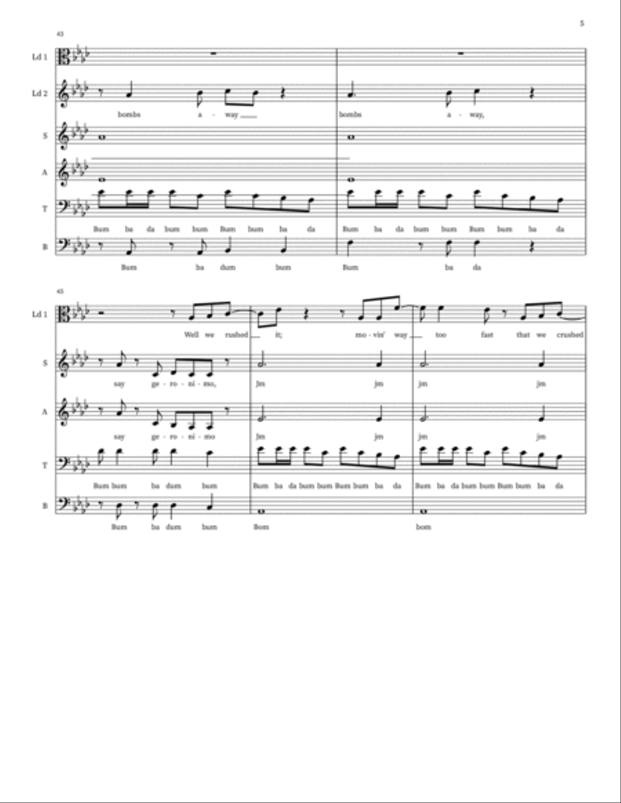 Geronimo Choir scores gallery preview page 5