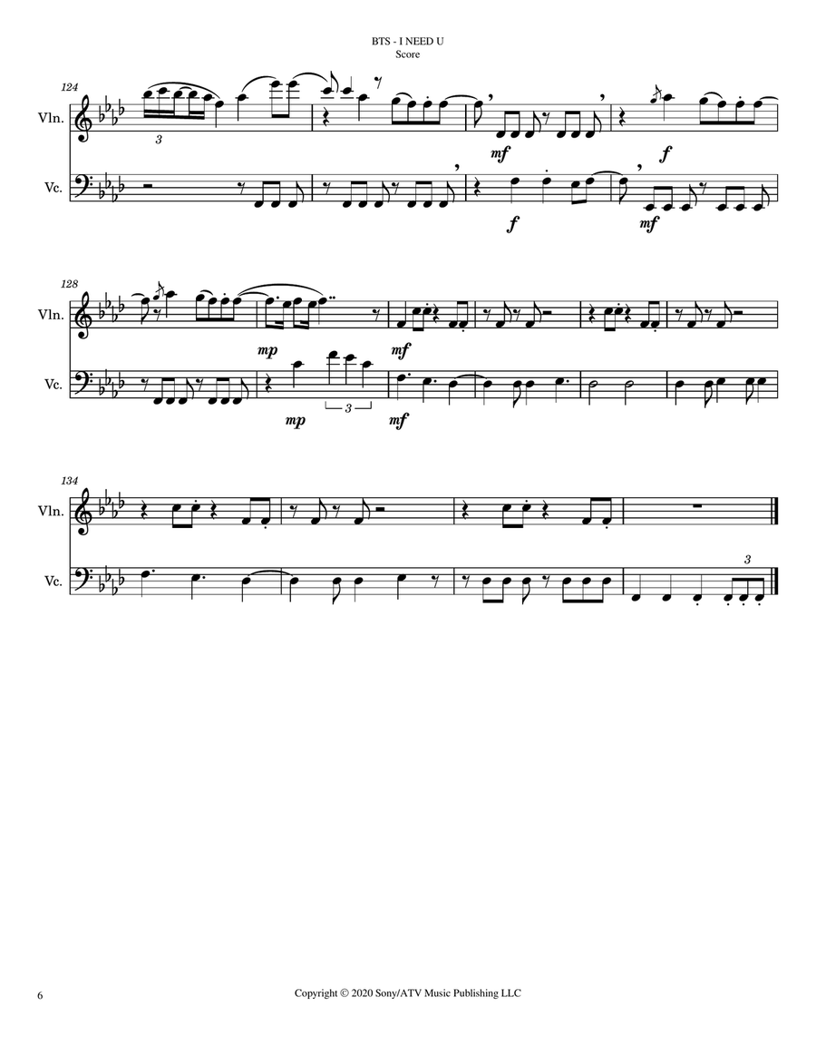 I Need U String Duet scores gallery preview page 6