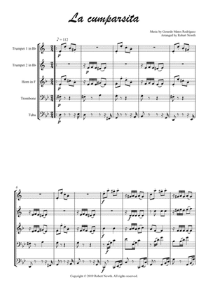 La cumparsita (for Brass Quintet)