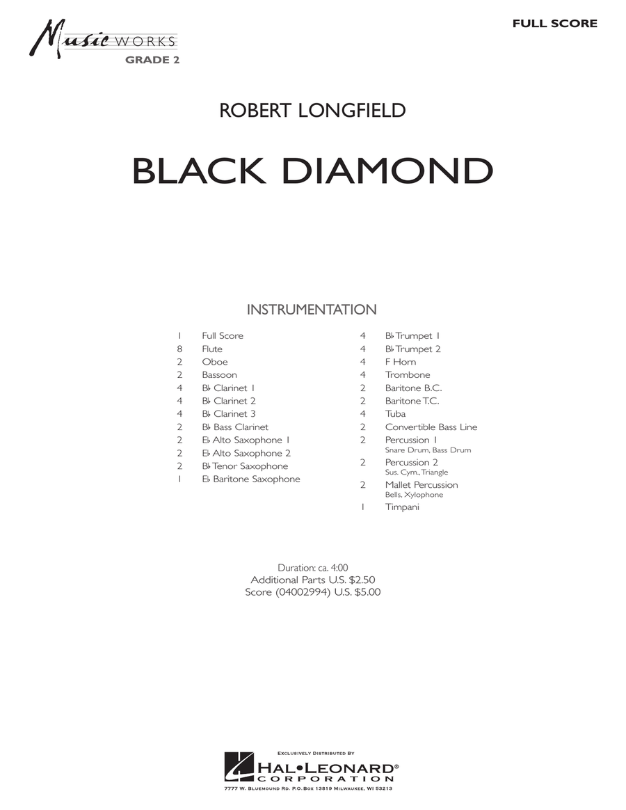 Black Diamond - Full Score