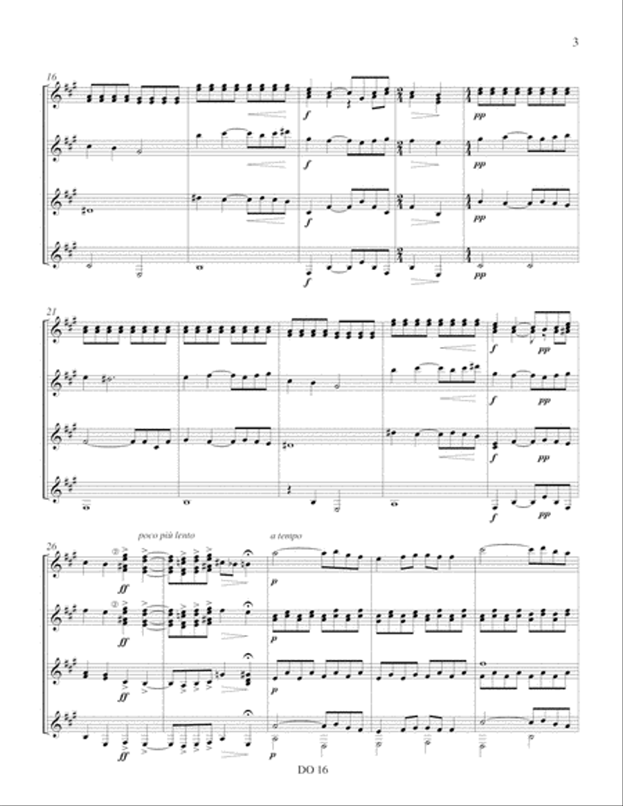 Pavane et Laideronnette Guitar Ensemble scores gallery preview page 3
