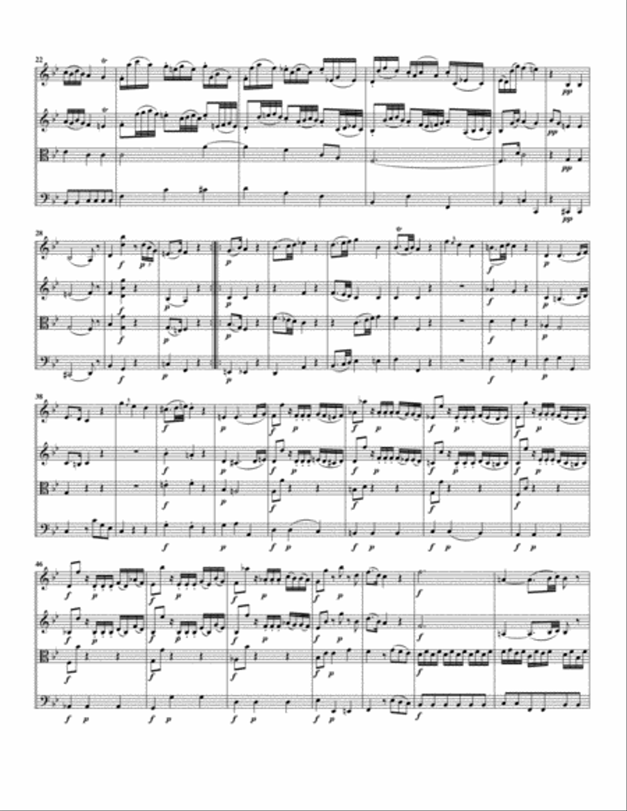 Divertimento, K.137 (original version for string quartet) Small Ensemble scores gallery preview page 2