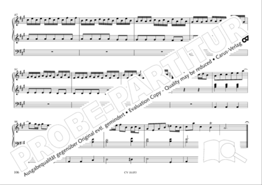 Das Husumer Orgelbuch von 1758 Organ Solo scores gallery preview page 107