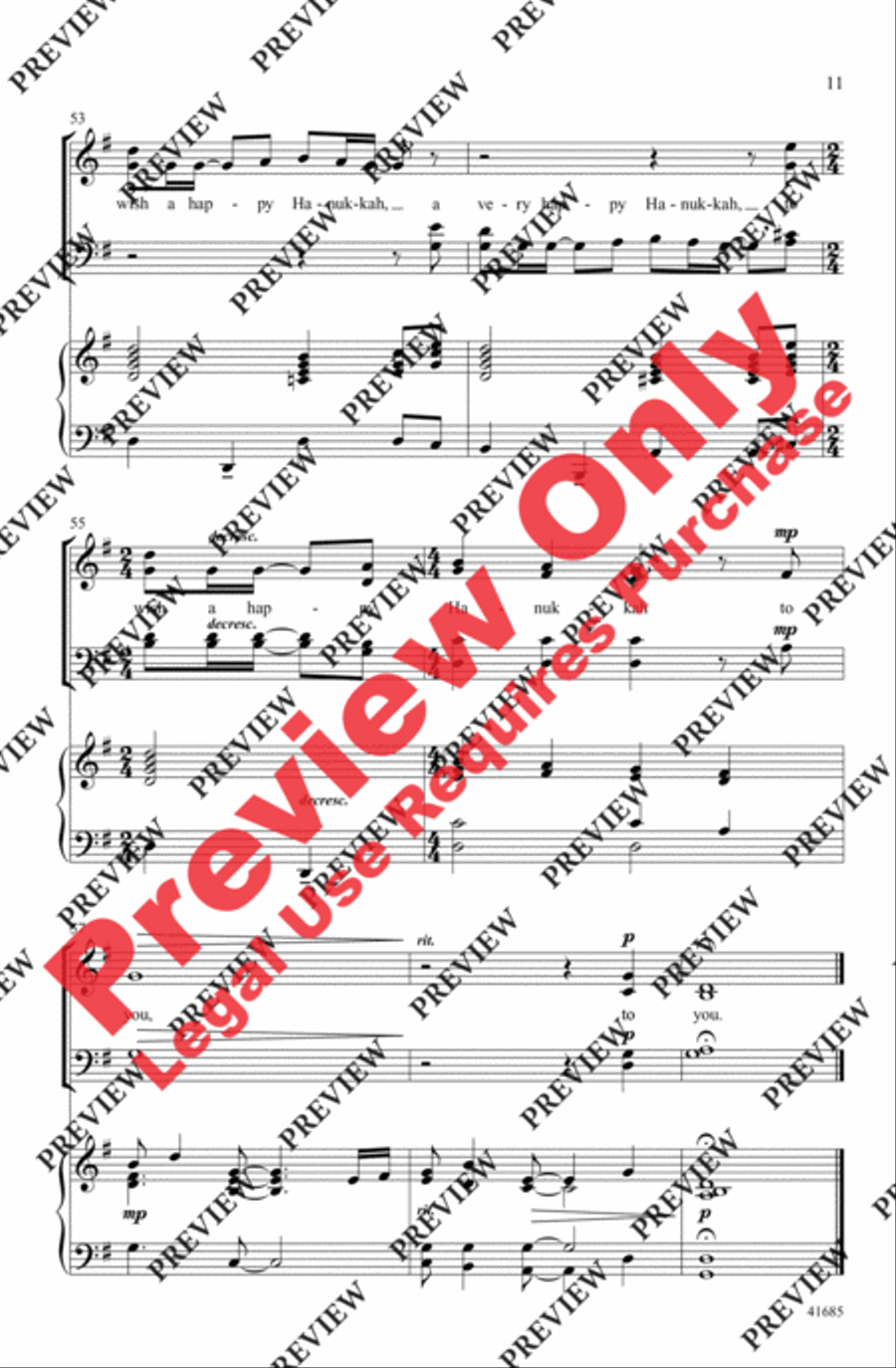 A Hanukkah Wish A Hanukkah Wish 4-Part scores gallery preview page 11