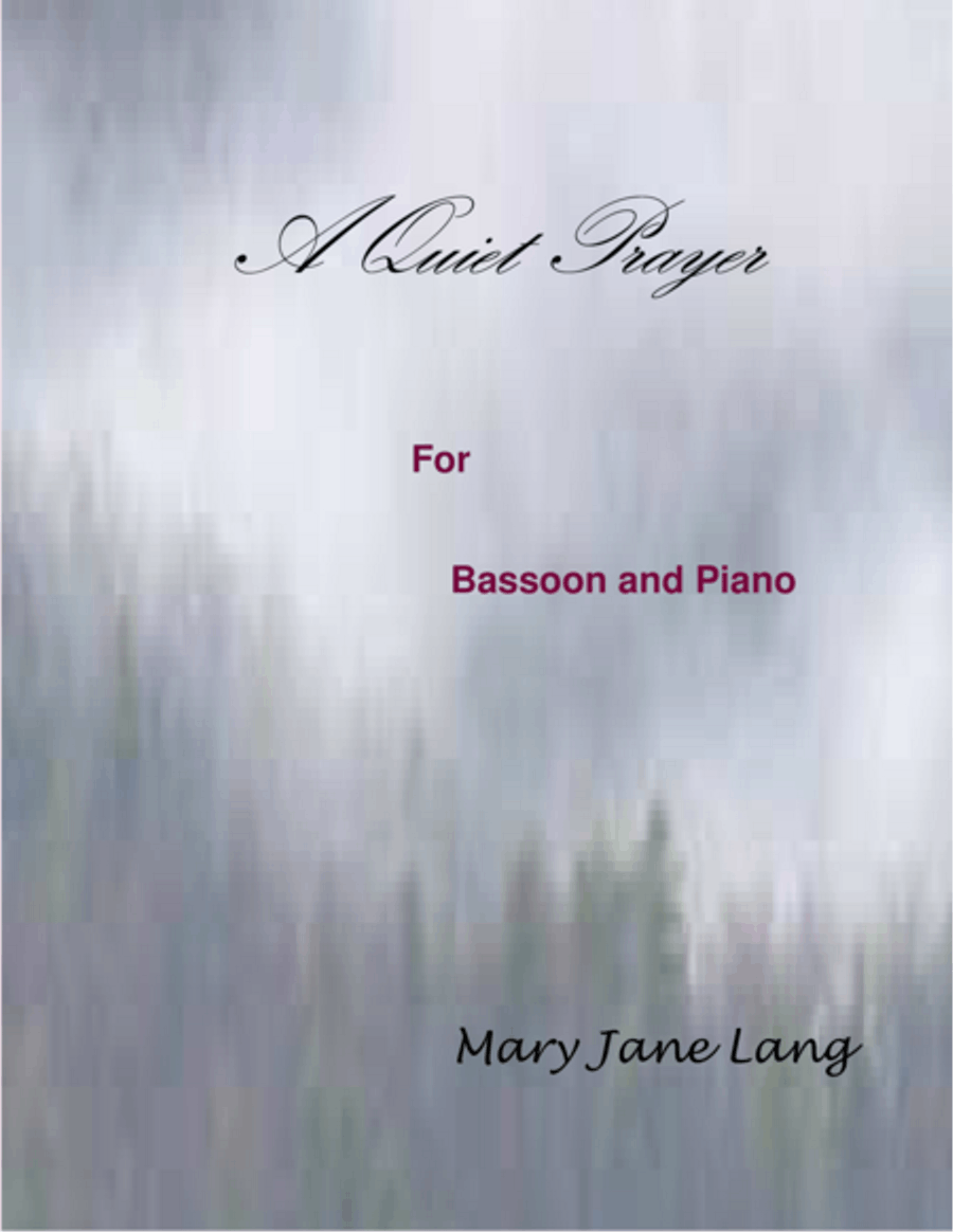 A Quiet Prayer for Bassoon and Piano Bassoon Solo scores gallery preview page 1