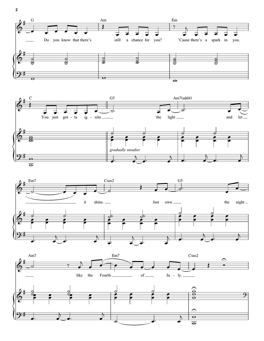Firework (from Moulin Rouge! The Musical) Voice scores gallery preview page 2