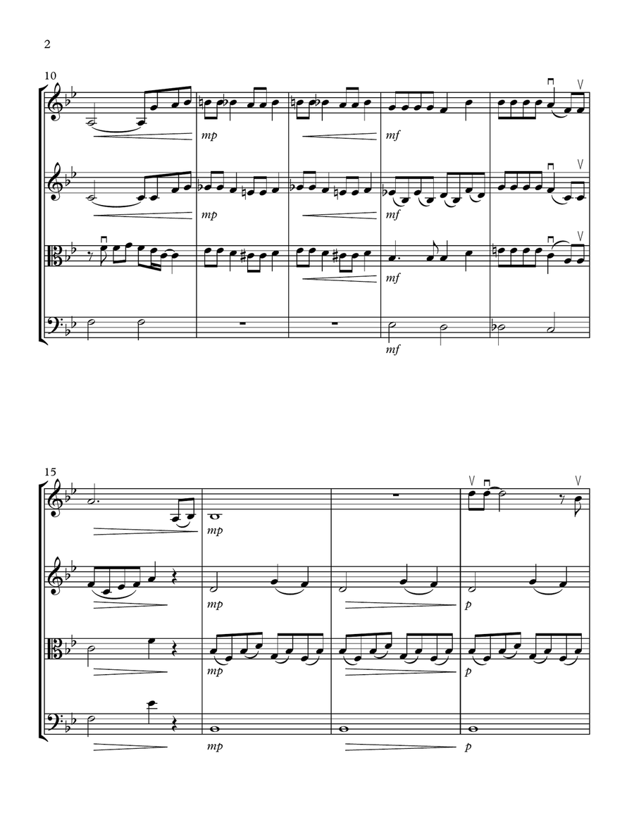 Bohemian Rhapsody String Quartet scores gallery preview page 2