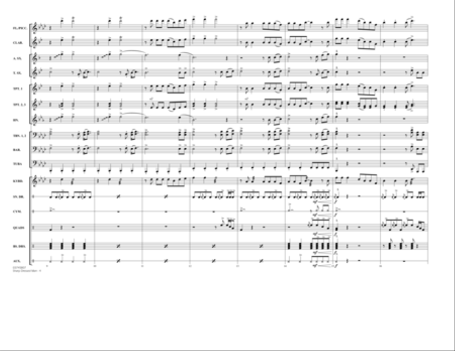Sharp Dressed Man - Conductor Score (Full Score) Marching Band scores gallery preview page 3