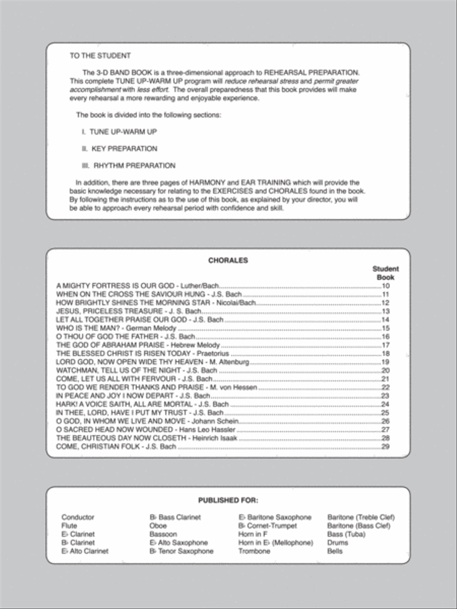 3-D Band Book Concert Band Methods scores gallery preview page 3