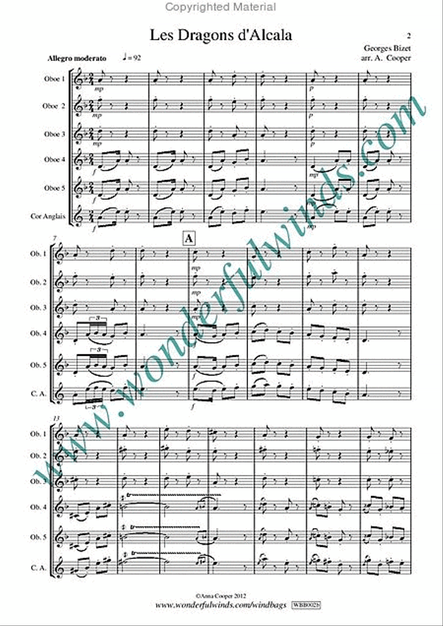 Les Dragons D'Alcala Les Dragons D'Alcala Oboe scores gallery preview page 2