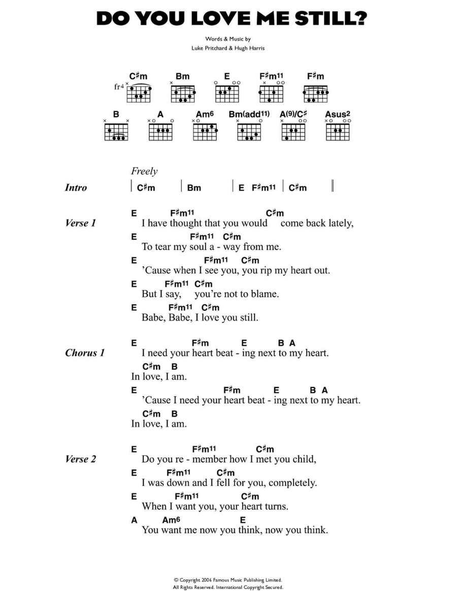Do You Love Me Still? Do You Love Me Still? Easy Guitar scores gallery preview page 1