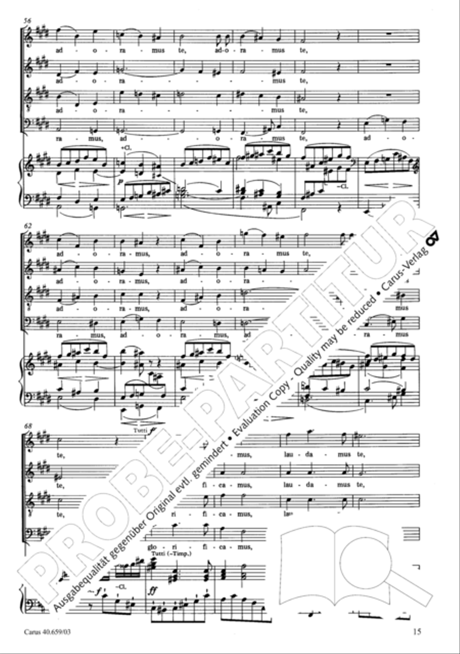 Mass in A flat major (Messe in As) 4-Part scores gallery preview page 16