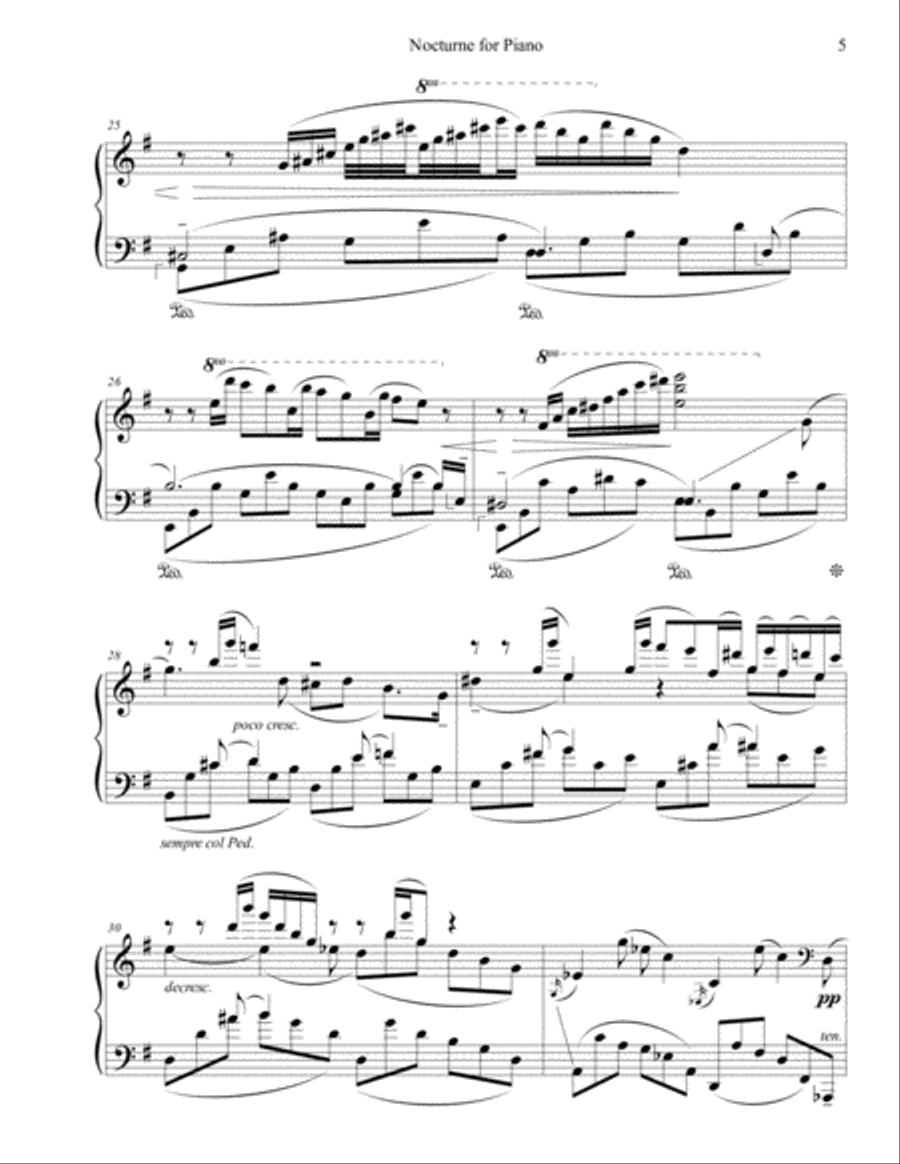 Nocturne No. 1 for Piano Piano Solo scores gallery preview page 5