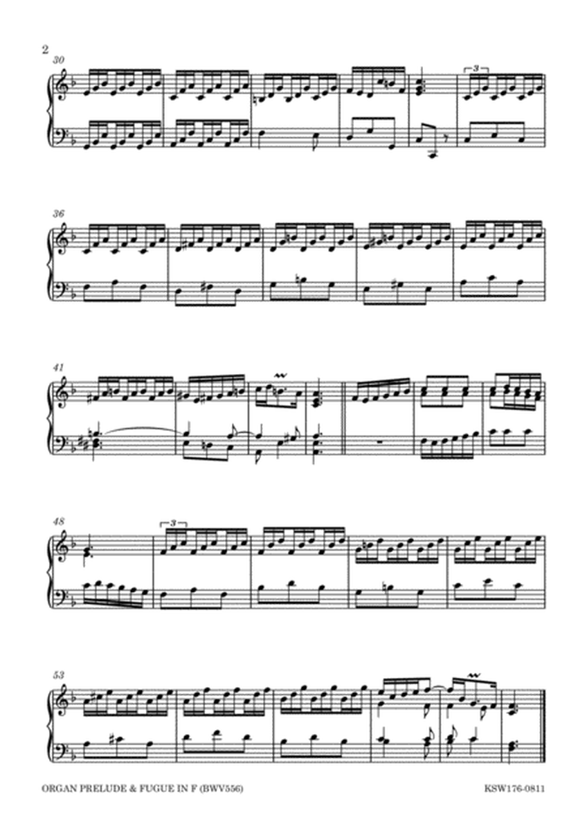 Organ Prelude & Fugue in F major (BWV 556) [for manuals/piano]