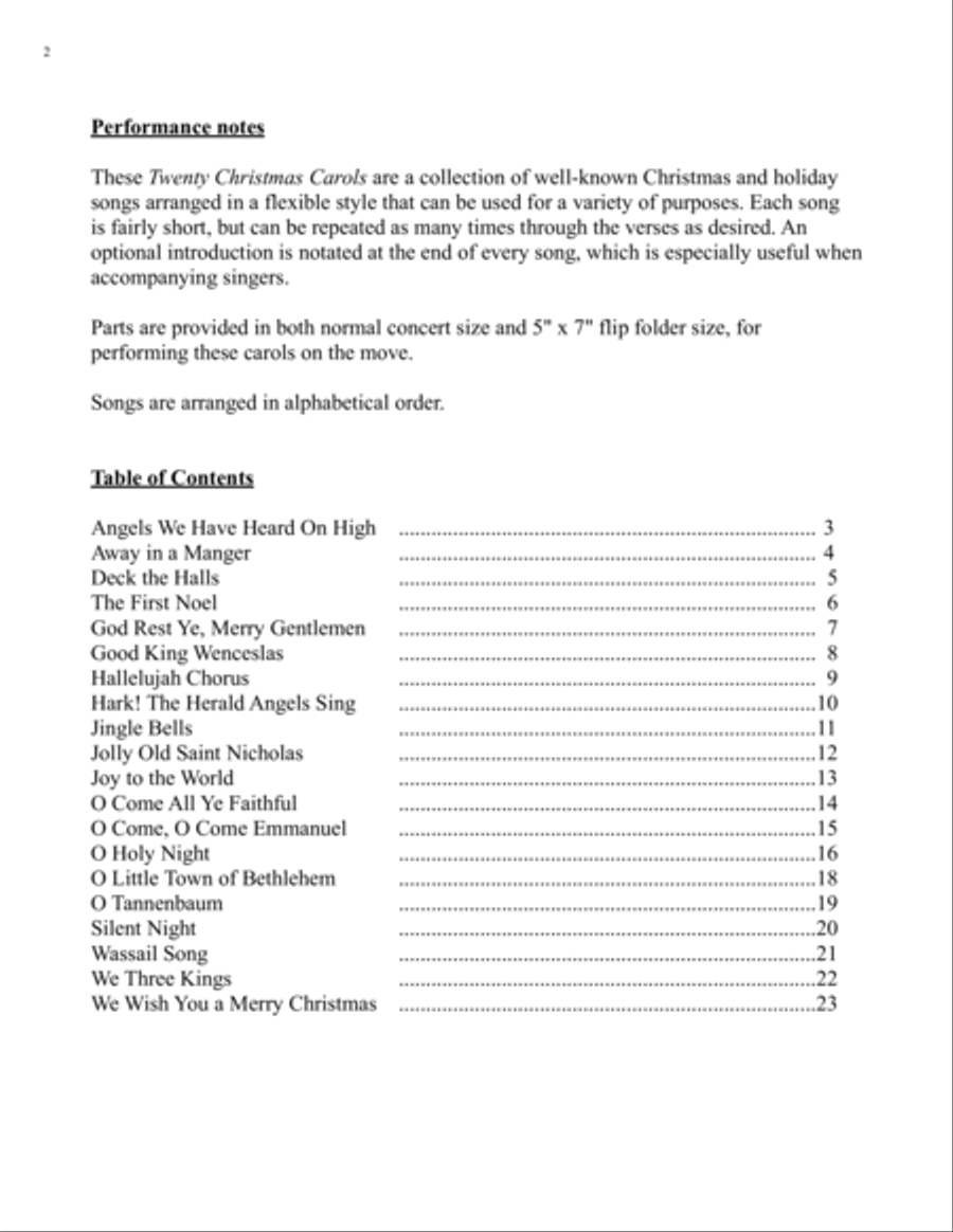 Twenty Christmas Carols for Woodwind Quintet Woodwind Quintet scores gallery preview page 2