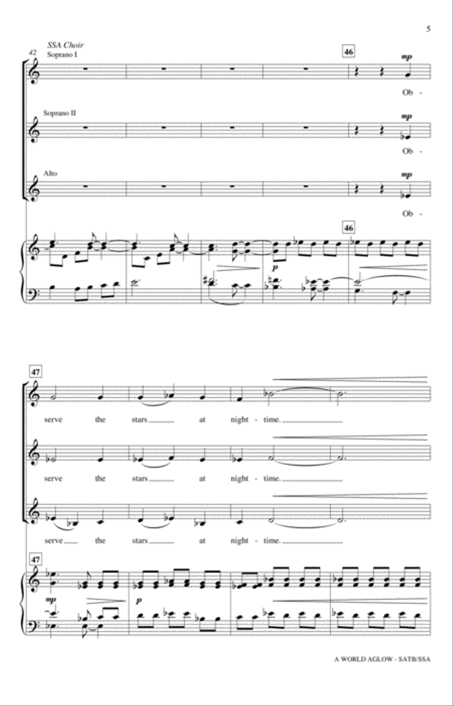 A World Aglow 4-Part scores gallery preview page 5