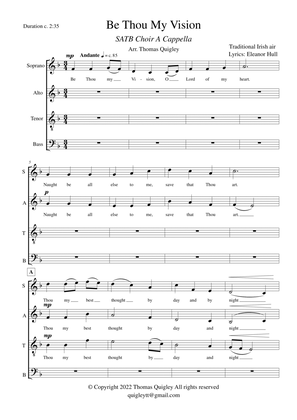 Be Thou My Vision (SATB A Cappella)