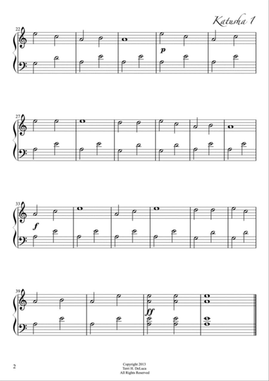 Katusha 1,2,3,4 Piano Method scores gallery preview page 3