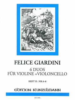 Book cover for 6 Duos for violin and cello, Volume 2