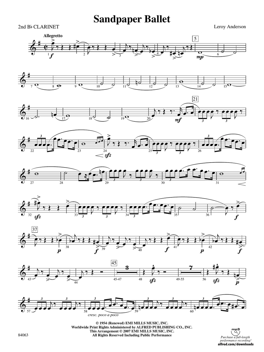Sandpaper Ballet: 2nd B-flat Clarinet