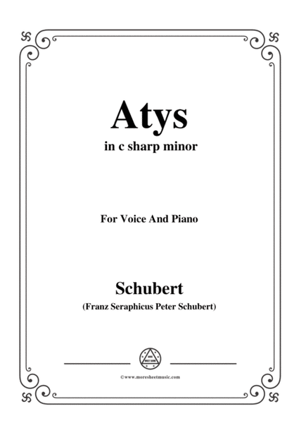 Schubert-Atys,in c sharp minor,for Voice and Piano image number null