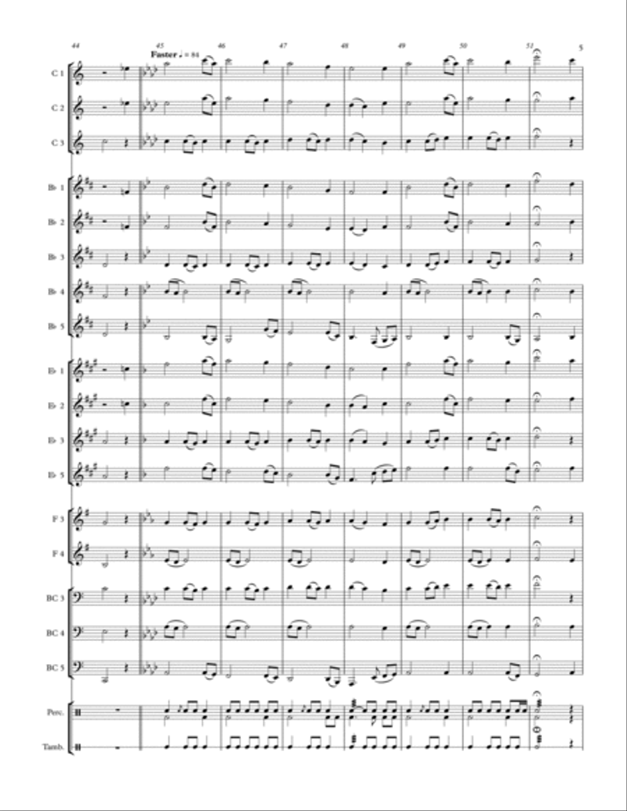Amazing Grace - for Adaptable Quintet Brass Ensemble scores gallery preview page 5